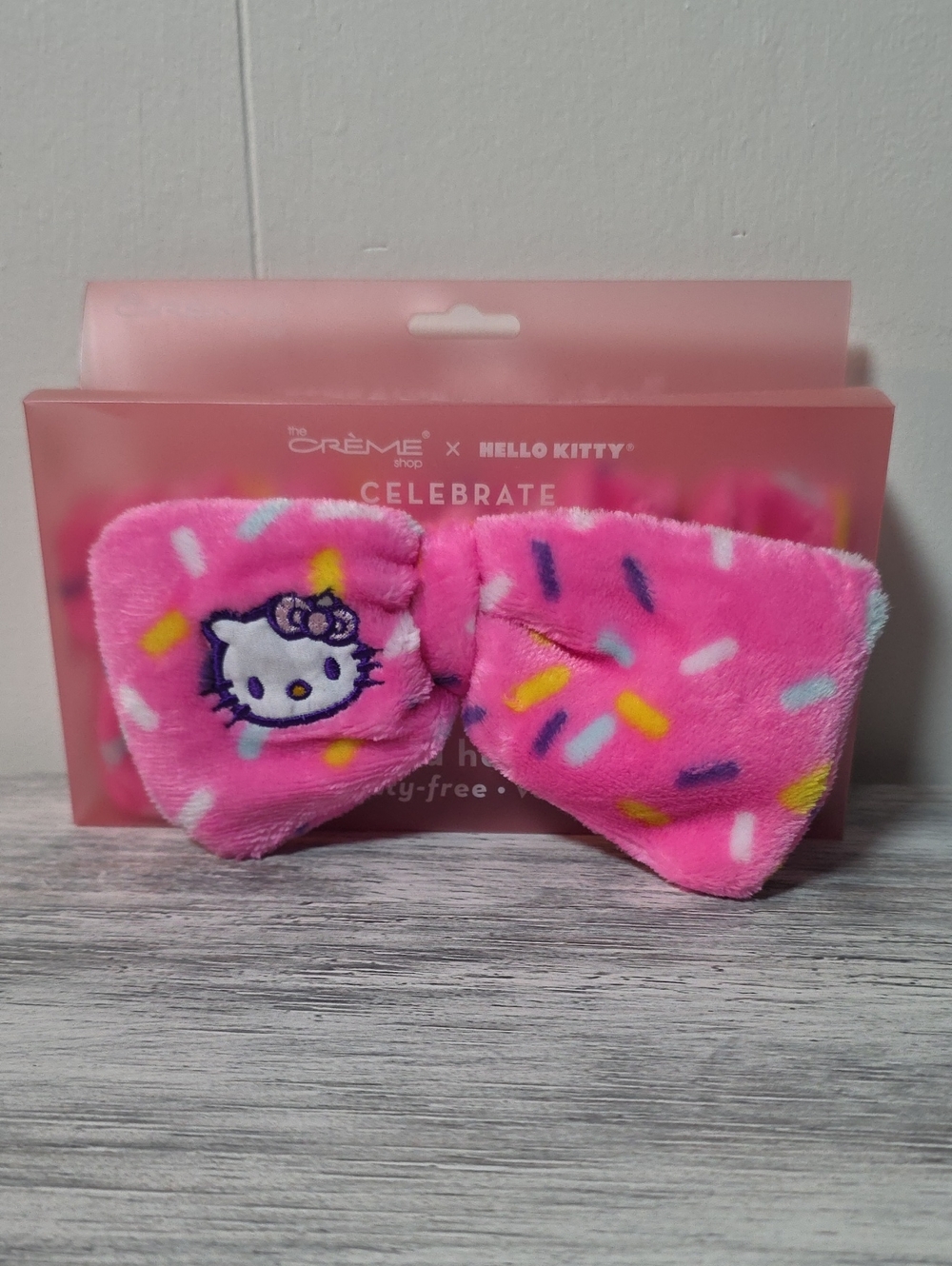 Pink Plush Sprinkle Bow Headband